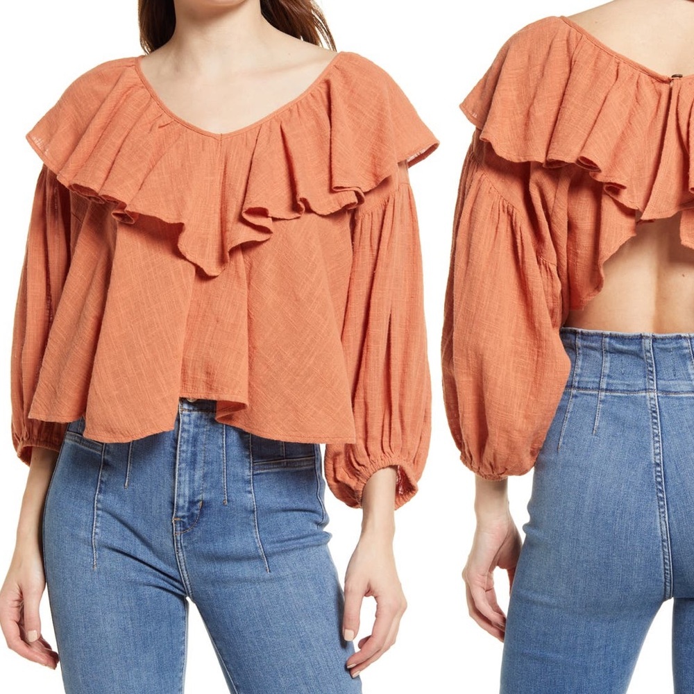 Free People, Zuri Ruffle Blouse - Picture 2 of 5